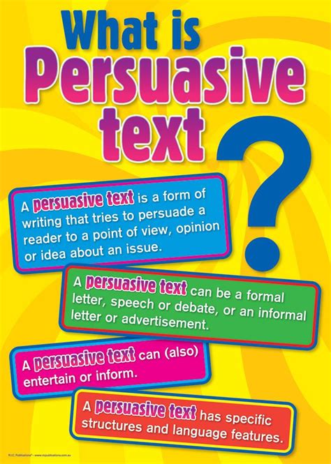 Persuasive Text Examples Year 3