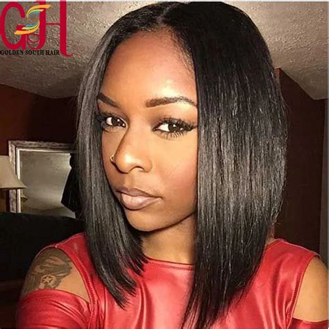 A Densiry Glueless Full Lace Wig Brazilian Lace Front Wigs Human Hair Bob Wigs For Black