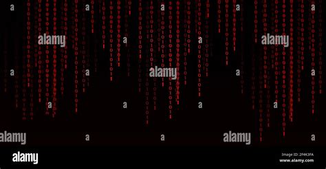 Red Abstract Digital Binary Code Background With 0 And 1 Digit Data