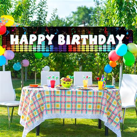 Tik Toc Party Decorations Happy Birthday Yard Banner Musical Themed