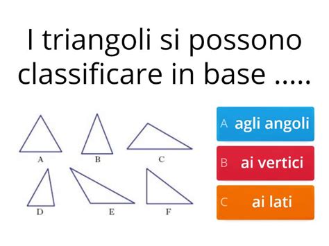 Triangoli Classificazione Quiz