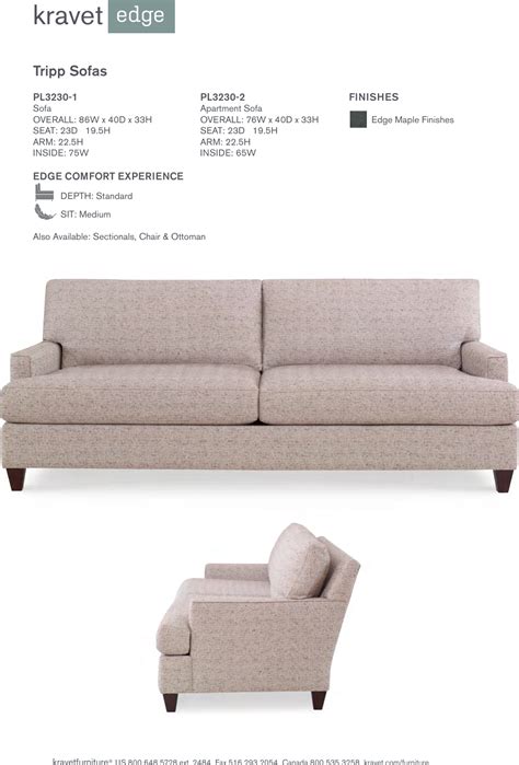 Kravet Tripp Sofas Tearsheet