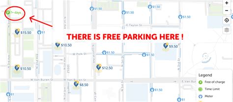 2023 Map Of Free Parking In Phoenix Spotangels