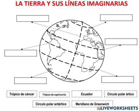 Actividad Online De Lineas Imaginarias De La Tierra Para Grado