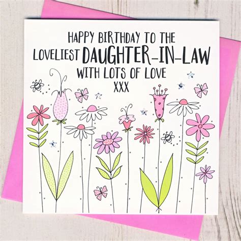 Handmade Daughter In Law Birthday Card