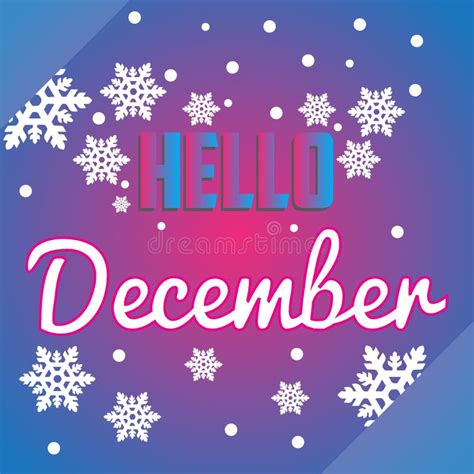 Hello Winter Snowflakes And Lettering Composition Flyer Or Banner