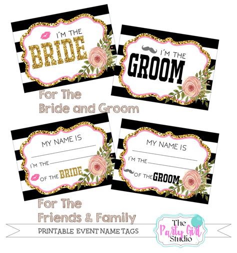 A wide variety of wedding name tags options are available to you, such as feature. Printable Name Tags Package/Event/Wedding/Engagement/Party ...