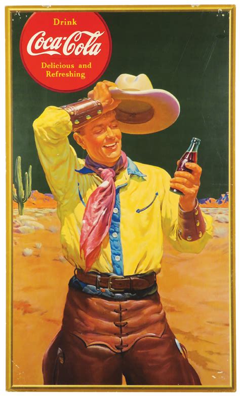 The most common liter of cola material is glass. Sold Price: 1941 Coca Cola "Cowboy" Cardboard Poster ...