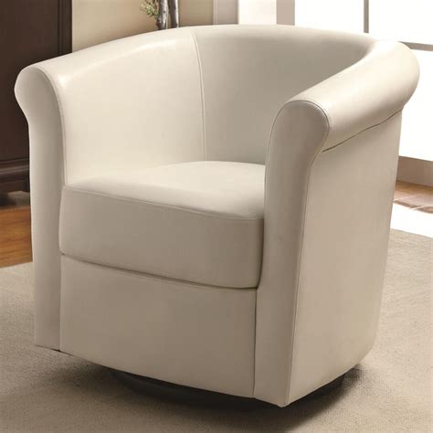 Bar stool velvet fabric design bar stools 2er set counter chairs. Faux-Leather Swivel Barrel-Back Accent Chair | Accent ...