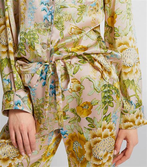 Olivia Von Halle Silk Floral Lila Pyjama Set Harrods Us