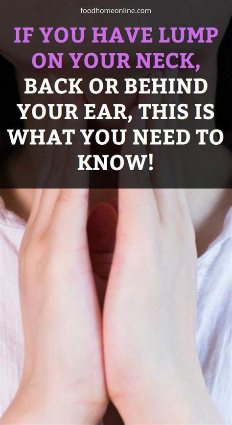 If you noticed infection in infants behind ear lymph node, it is necessary to conduct diagnosis in a medical facility. Do You have A Lump On your Neck, Back, Or Behind Your Ear ...