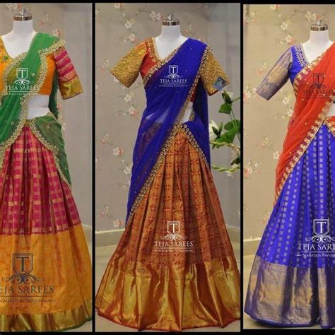 Your Official Guide To Find Best Half Saree Blouse Designs • Keep Me Stylish Half Saree