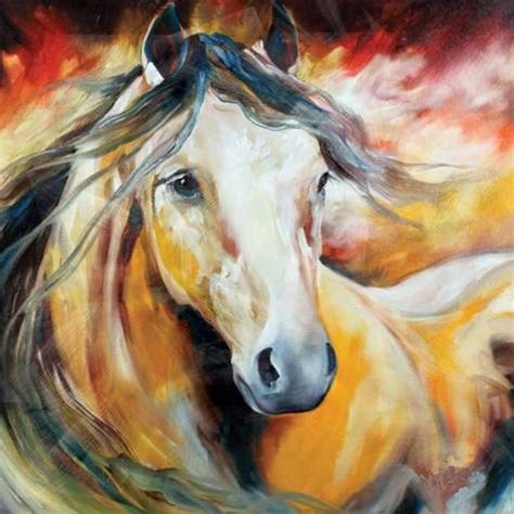 Handpainted Modern Wall Art Abstract Pictures Handsome Horse On Canvas