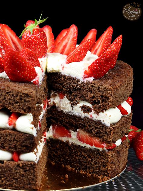 Layer Cake Fraise Chocolat Mascarpone F Erie Cake