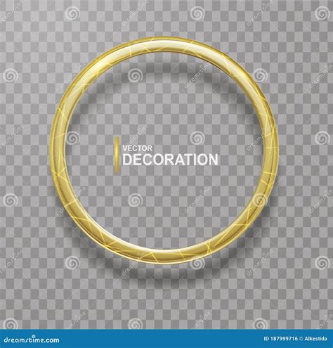 Gold Glowing Spiral Set On Long Transparent Background Luxury Golden