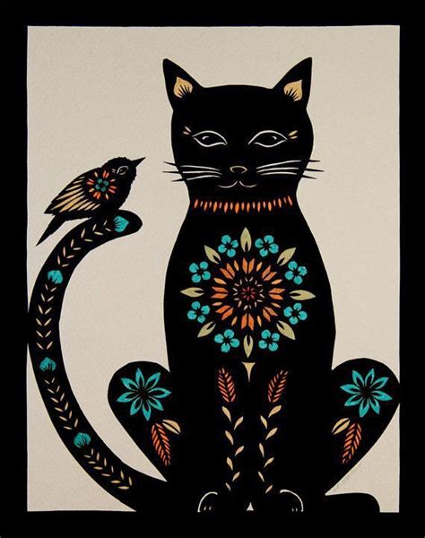 Pin By Michele Sartin On Black Cat Folk Art Cat Polish Folk Art Art