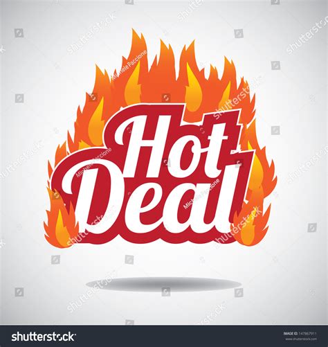Flaming Hot Deal Icon Symbol. Eps 10 Vector, Grouped For Easy Editing. No Open Shapes Or Paths ...