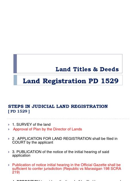 Landtitlesanddeedslandregistrationpdf Title Property Deed