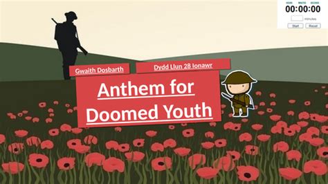 Year 9 War Poetry Anthem For Doomed Youth By Wilfred Owen