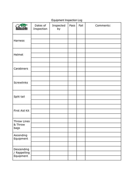 Efp provides harness inspections for all major brands including dbi sala, guardian, and miller. First Aid Log - The Y Guide