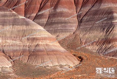 Geology Layers Chinle Formation Northern Arizona Stock Photo