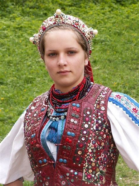 Hungarian Girl In Traditional Clothing Hungary Eastern Europe