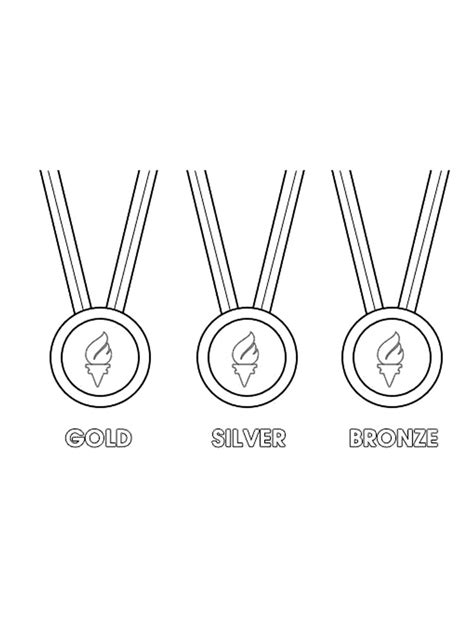 Medal Coloring Sheet Coloring Pages