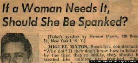 Women Deserve Spankings According To Old Daily Mirror News Clipping