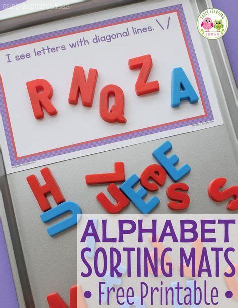 Alphabet and letter recognition games and activities. How to Use These Free Sorting Mats to Teach Letter ...