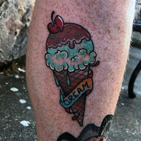 Ice Cream Cone Tattoo Designs