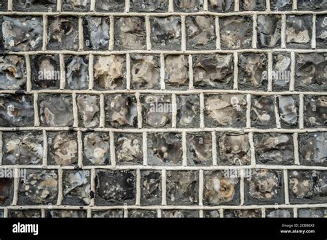 Stone Wall Texture Made From Flint Stones Stock Photo Alamy