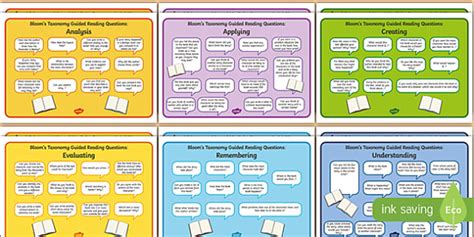 Guided Reading Questions By Blooms Taxonomy Englishromanian Guided
