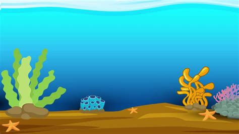Cartoon Underwater Background Ocean Animation Stock