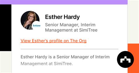 Esther Hardy Senior Manager Interim Management At Simitree The Org