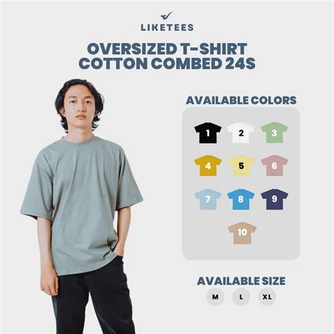 Jual Liketees Kaos Polos Oversize Cotton Combed 24s Premium Oversized
