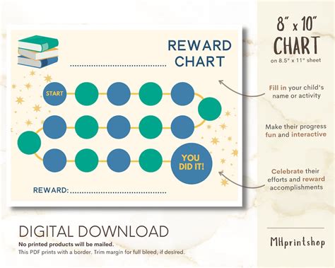 Printable Reading Reward Chart Reading Reward Chart Kids Reading