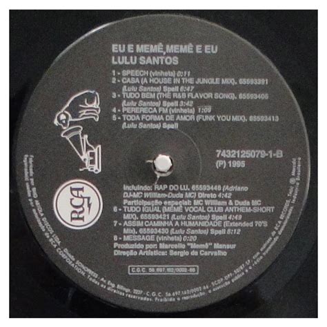Mas o jovem lulu santos, guitarra em punho e longos cabelos encaracolados descendo pelos ombros, tinha o rock como meta. Disco de vinil Lulu Santos - Eu e Memê, Memê e Eu