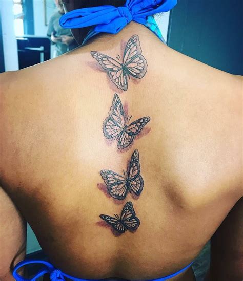 butterfly back tattoos for girls