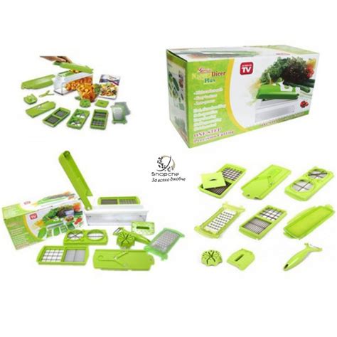 Кухненско ренде 10 в 1 Nicer Dicer Plus комплект с приставки Shopche