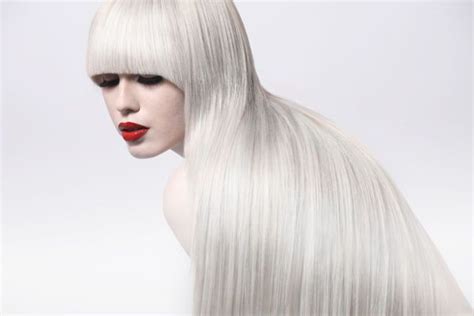 Ghostly Cosmetic Captures Long White Hair Silver Grey Hair White