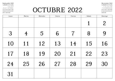 Calendario Octubre 2022 Argentina Con Notas Docalendario