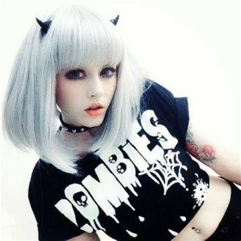Shirt Hipster Goth Zombie Pastel Pastel Goth Wig Devil Choker