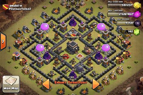 Gambar Base Th 9 War Terkuat - GAME COC