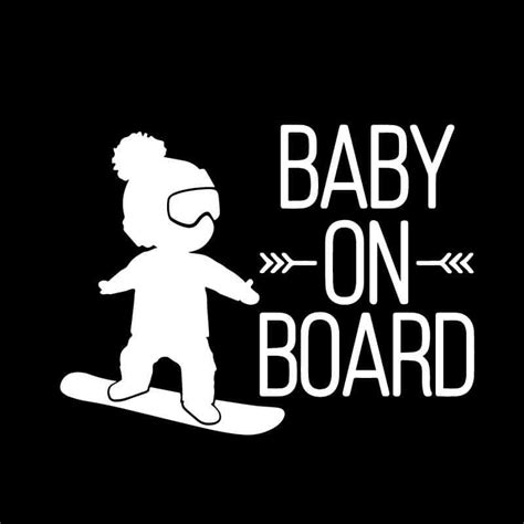 Snowboarding Baby On Board Decal Sticker A2 Made In Usa