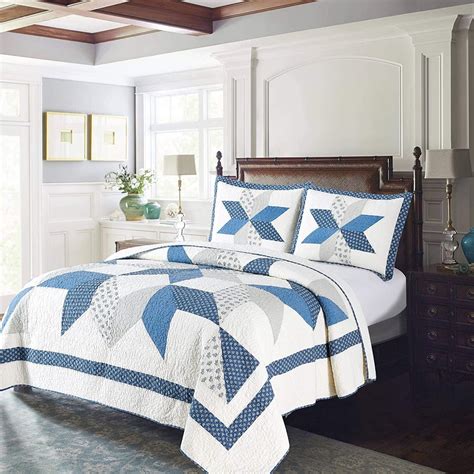 Kasentex 100 Cotton Decorative Bedspread With Floral Patchwork Design