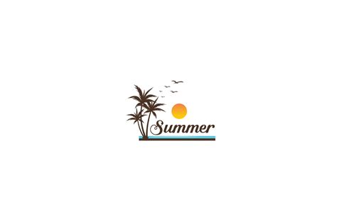 Summer Island Logo Graphic By Sabavector · Creative Fabrica