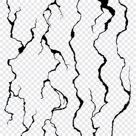 Premium Vector Wall Cracks Isolated On Transparent