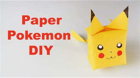 Origami Pikachu Tutorial Paper Pokemon Diy Youtube