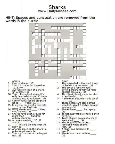 Daily Themed Crossword A Fun Crossword Game Answers - No Prep Summer Activity - Beach Themed ...