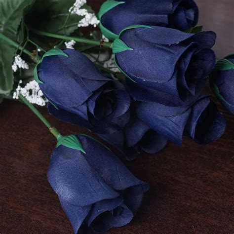 Jacquardpatternknittedscarf Navy Blue Artificial Flowers For Sale 5 Roses ~ Navy Blue Marine
